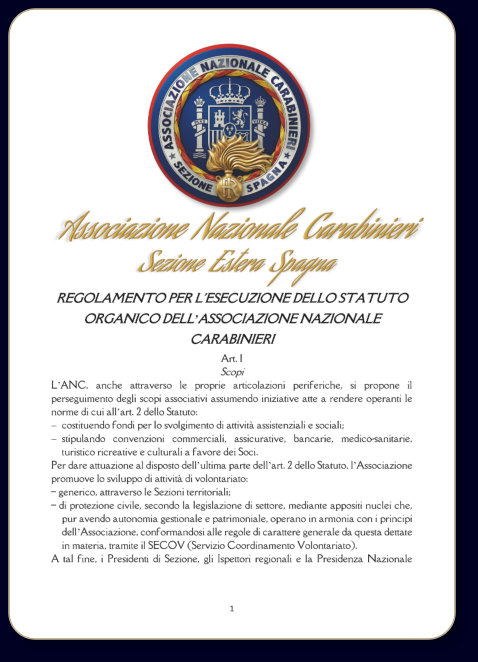 Regolamento ANC Spagna
